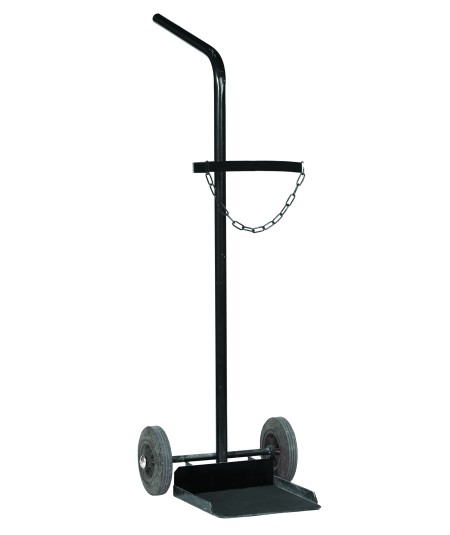 Chariot en acier pour 1 bouteille de gaz oxygène ou propane type B50 / 35kg