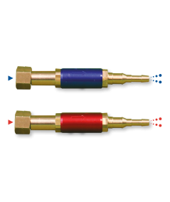 Paire de clapets anti-retour stop feu oxygène / propane écrous 16x150 pour manodétendeur