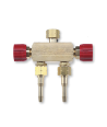 Raccord double liaison répartiteur de gaz avec robinets pour manodétendeur sortie 16x150