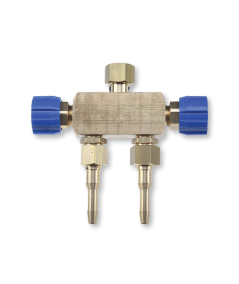 Raccord double liaison répartiteur de gaz avec robinets pour manodétendeur sortie 16x150