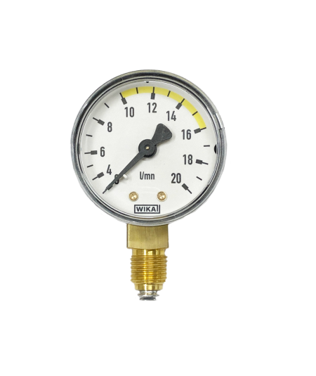 Manomètre 20L/min ou 38L/min diamètre 50mm pour manodétendeur argon / CO2