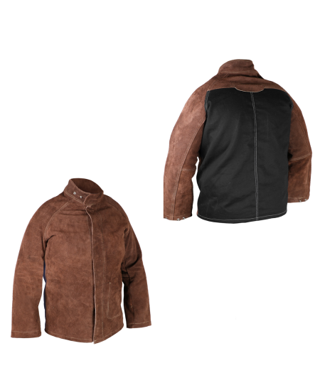 Veste de soudeur en croûte de cuir de bovin marron