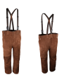 Pantalon de soudeur en croûte de cuir bovin marron