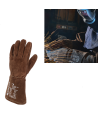 Paire de gants de soudeur en croûte de cuir bovin marron