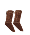 Paire de guêtres de soudeur en croûte de cuir bovin marron