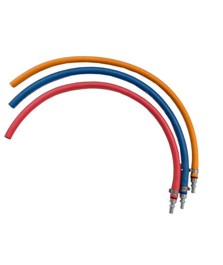 Manchettes tuyaux soudage ø6.3x12 Oxygène / Gaz pour chalumeaux avec raccords rapides