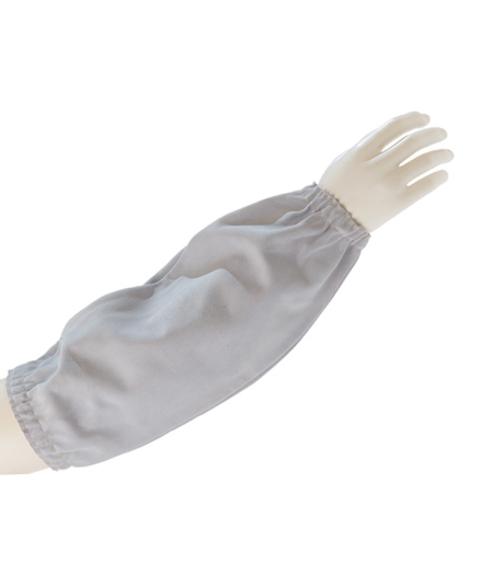 Paire de manchettes de soudeur en croûte de cuir longueur 40 cm