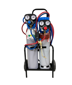 Poste de soudage Oxygène / Acétylène avec chalumeau soudeur à sécurité intégrée type "Oxyflam"