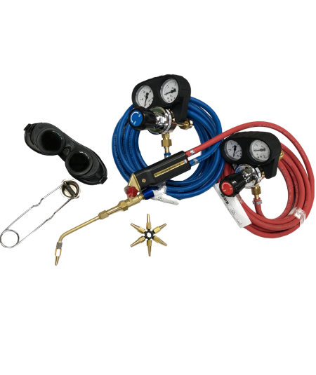 Poste de soudage Oxygène / Acétylène avec chalumeau soudeur à sécurité intégrée type "Oxyflam"