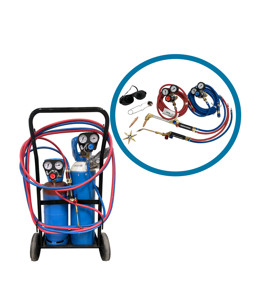 Poste de soudage et coupage Oxygène / Acétylène type "Rollerflam"