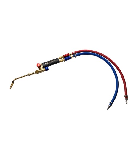 Paire de manchettes tuyaux soudage ø6,3x12 Oxygène / Gaz pour chalumeaux avec clapets anti retour de flamme