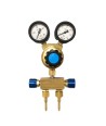 Raccord double liaison répartiteur de gaz avec robinets pour manodétendeur sortie 16x150