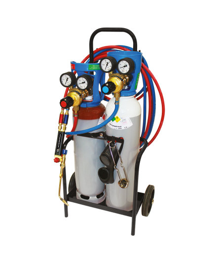 Chariot en acier pour bouteille de gaz oxygène / acétylène type B2 et B5