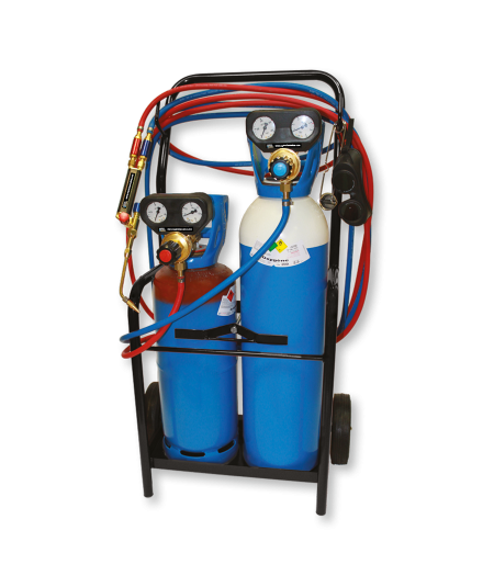 Chariot en acier pour bouteille de gaz oxygène / acétylène type B11