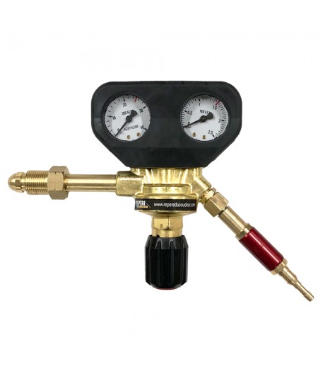 Paire de clapets anti-retour stop feu oxygène / acétylène écrous 16x150 pour manodétendeur