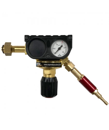 Paire de clapets anti-retour stop feu oxygène / propane écrous 16x150 pour manodétendeur