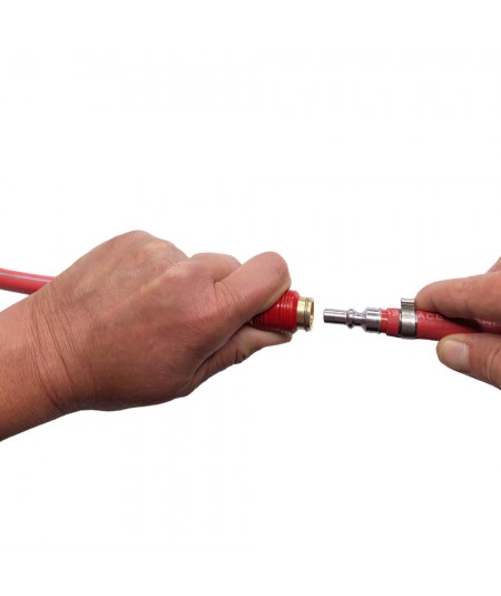 Raccord rapide complet Oxygène ou Gaz (acétylène, propane…)  pour tuyaux Ø6.3x12 et 10x17