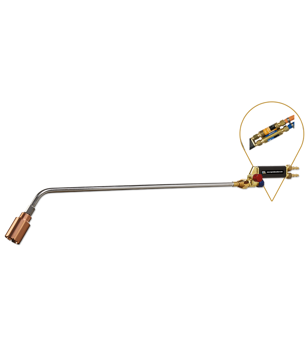 Chalumeau chauffeur Vulcain 3 lance 700 mm avec clapet Anti-Retour Grand Débit Oxygène / Propane (GPL)