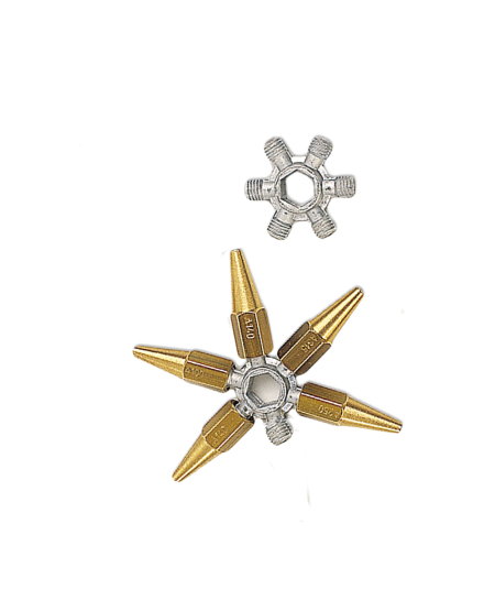 Clé porte buses N°0 avec 5 buses Propane pour soudeur type Eclair 0