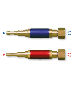 Paire de clapets anti-retour stop feu oxygène / propane pour chalumeau soudeur Eclair 1 et coupeur Foudre HP et BP
