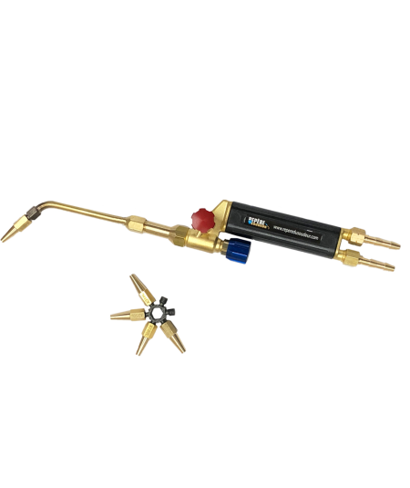 Chalumeau soudeur Eclair 0 lance démontable Oxygène / Propane avec clé 4 buses