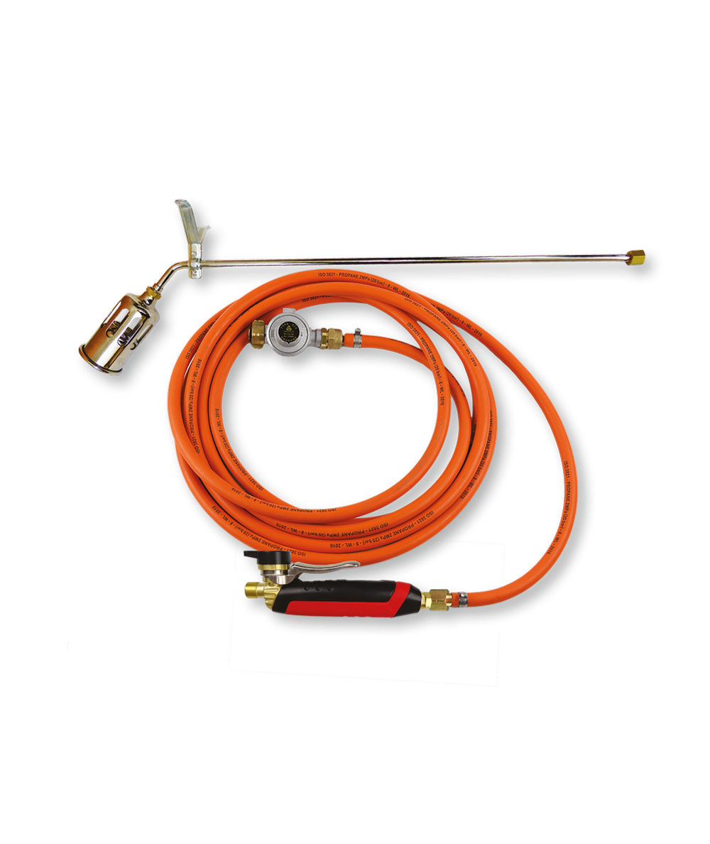 Equipement avec chalumeau étancheur en inox